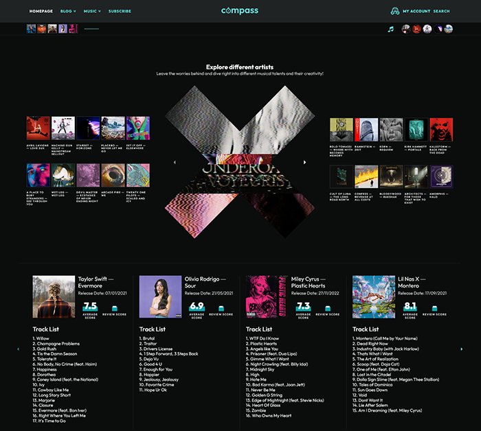 Compass Music Platform - Newspaper Momentum PRO Prebuilt Website