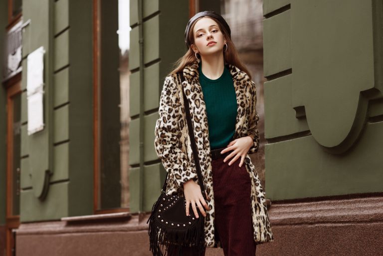 Style Spy: Fashion Model Goes Casual in Faux Furr and Plaid