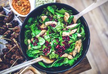 Spinach, Peach and Pecan Salad