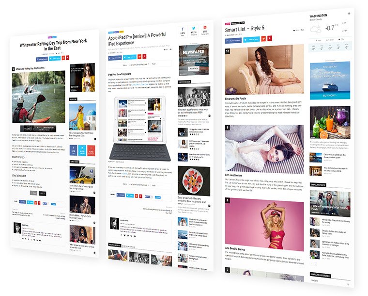 Smart list. News list Design.